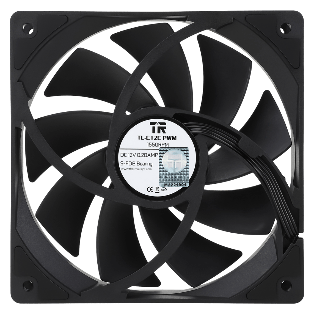 Thermalright TL-C12C 5-Pack | Black 120mm Fan - 814256017640 - Vektra Computers LLC
