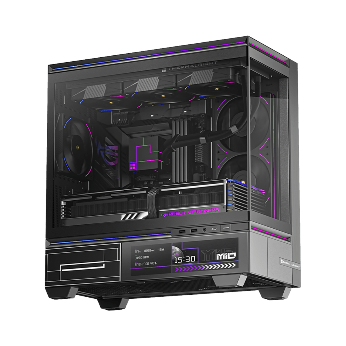 Thermalright TL-M10 Vision | mATX Chassis with LED Screen - 814256023740 - Vektra Computers LLC