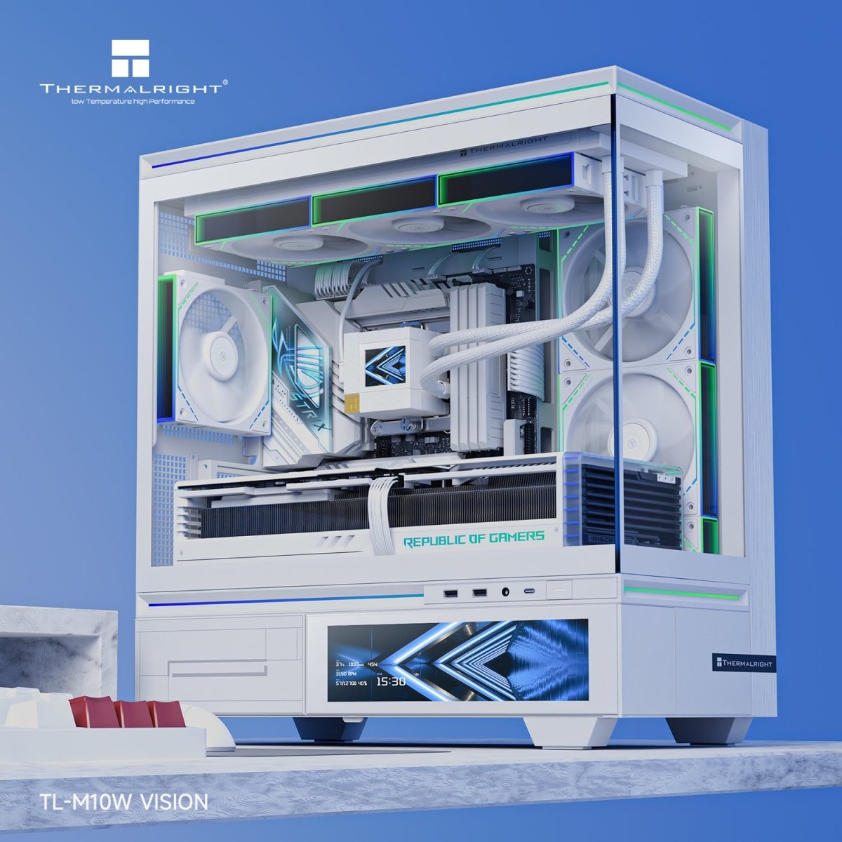 Thermalright TL-M10 Vision | mATX Chassis with LED Screen - 814256023757 - Vektra Computers LLC