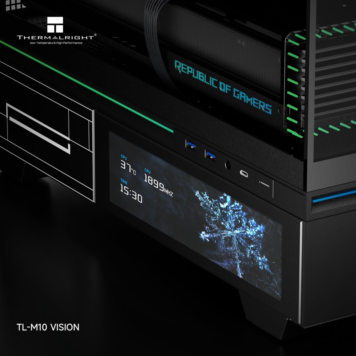 Thermalright TL-M10 Vision | mATX Chassis with LED Screen - 814256023757 - Vektra Computers LLC