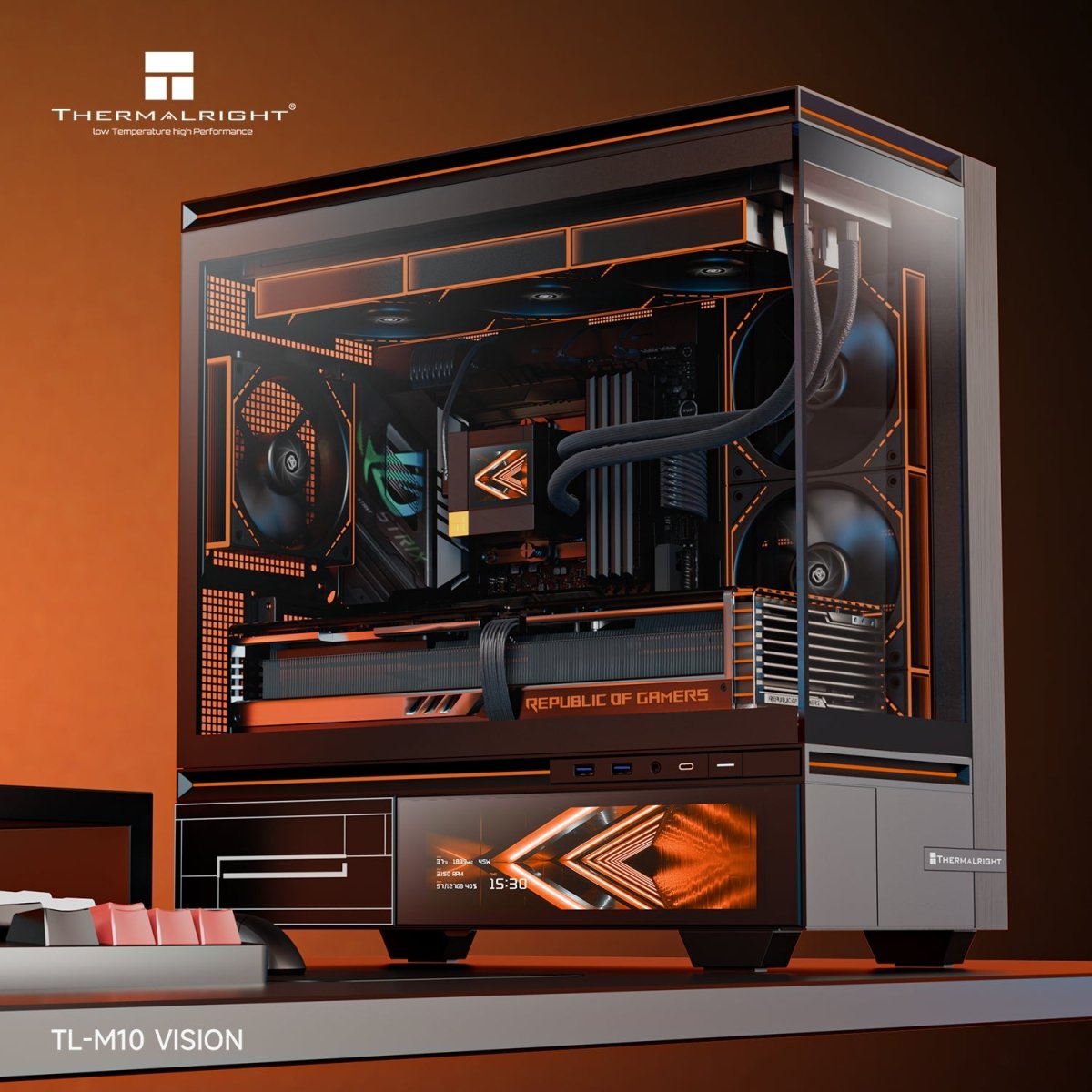 Thermalright TL-M10 Vision | mATX Chassis with LED Screen - 814256023757 - Vektra Computers LLC