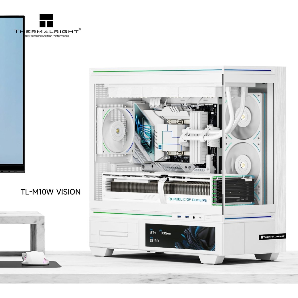 Thermalright TL-M10 Vision | mATX Chassis with LED Screen - 814256023757 - Vektra Computers LLC