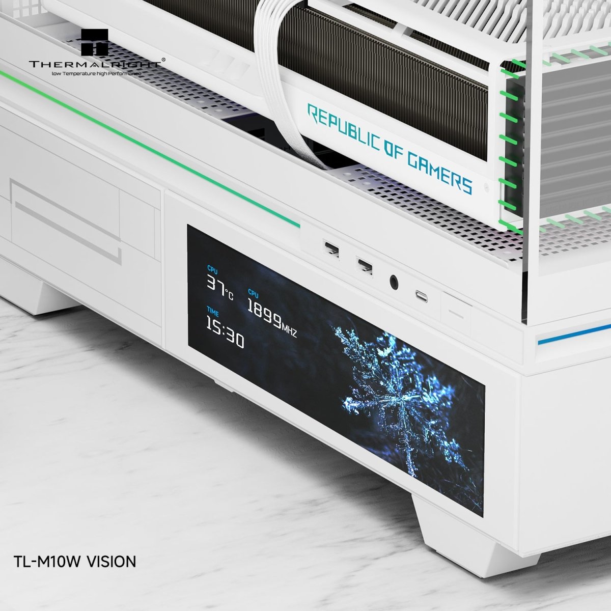 Thermalright TL-M10 Vision | mATX Chassis with LED Screen - 814256023757 - Vektra Computers LLC