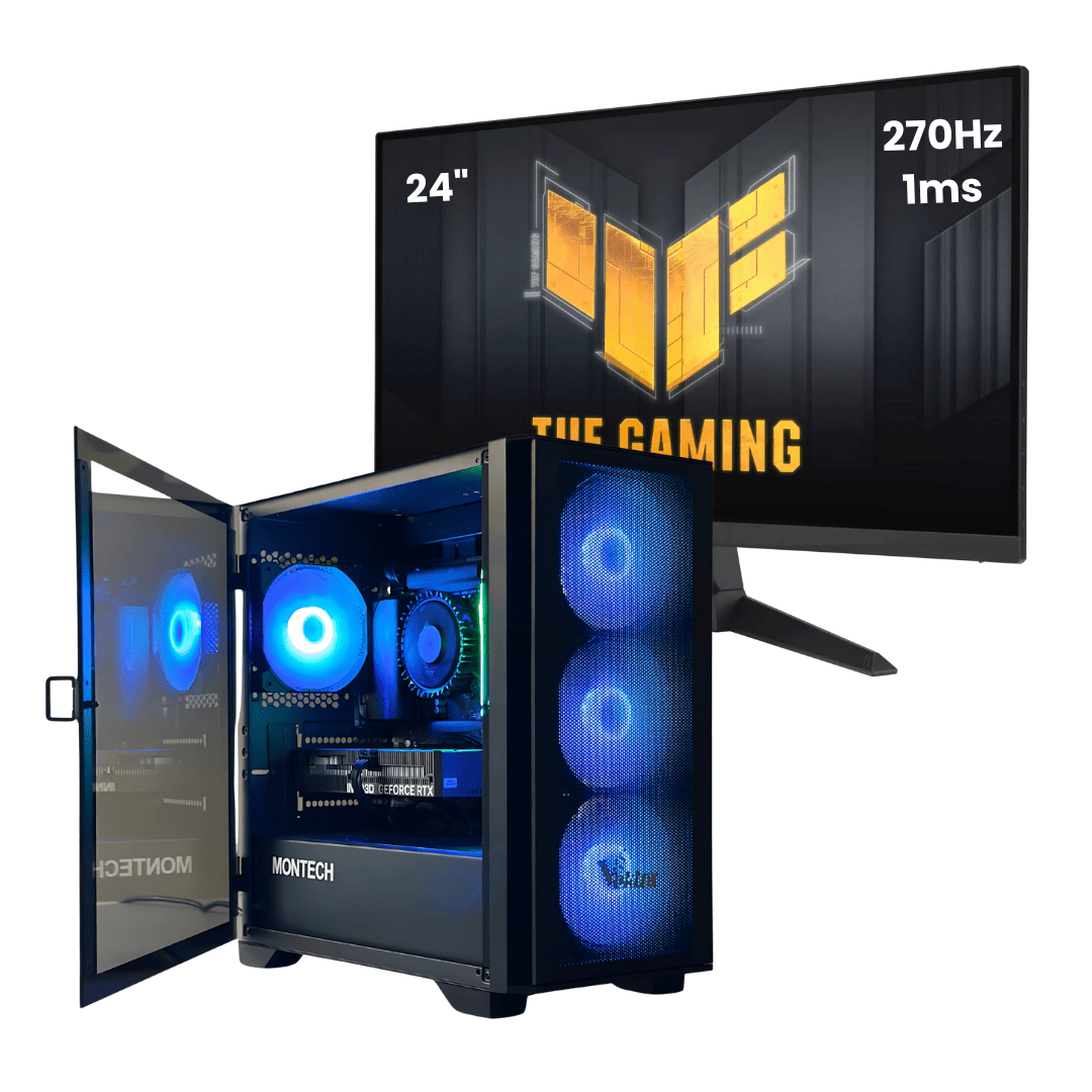 Vektra Core 5 Gaming PC BUNDLE – Ryzen 5 7600X + RTX 5070 12GB+ ASUS TUF Gaming 24