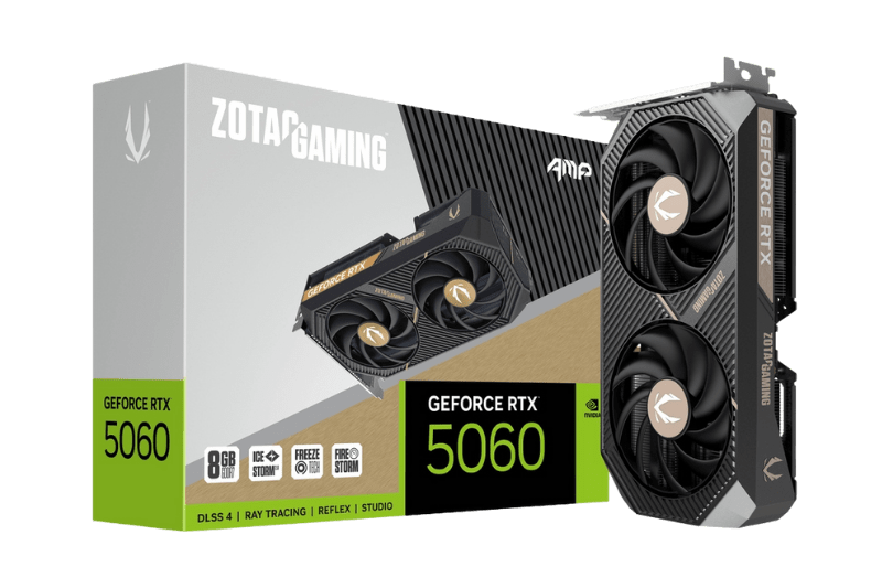 ZOTAC GAMING GeForce RTX 5060 AMP GDDR7 Graphic Card | ZT - B50600F - 10M - 8886307700964 - Vektra Computers LLC