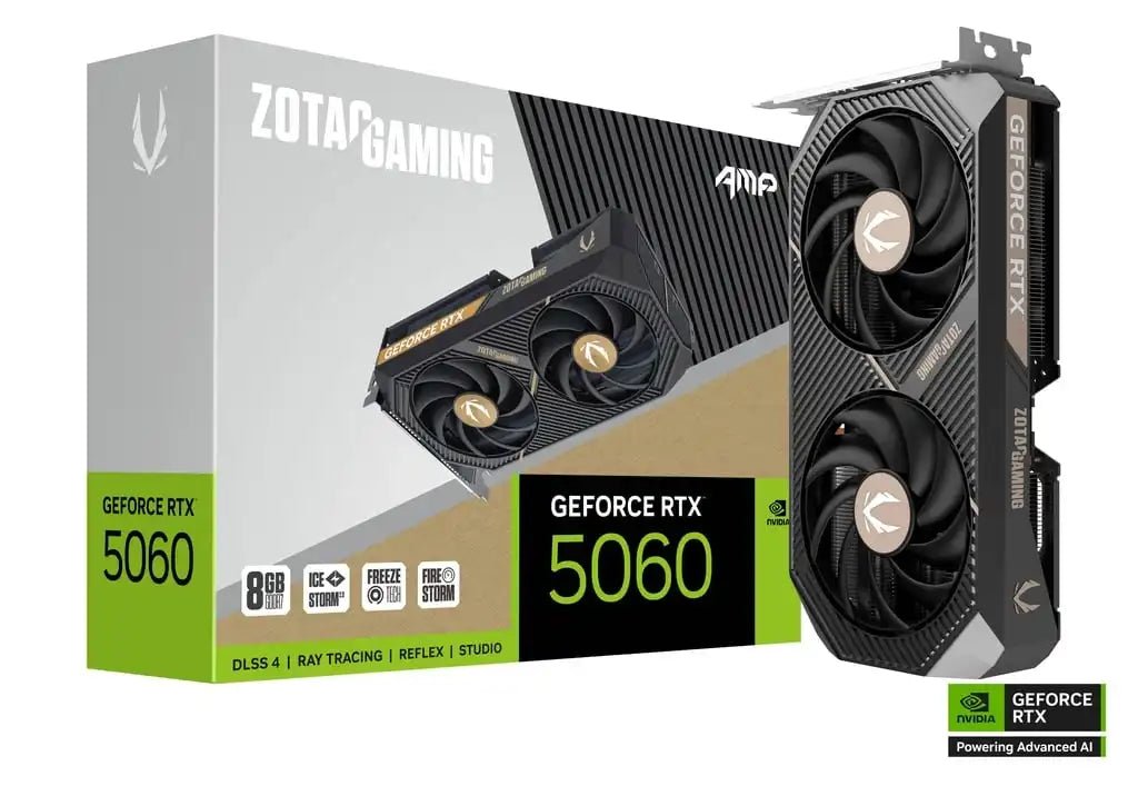 ZOTAC GAMING GeForce RTX 5060 AMP Graphic Card | ZT - B50600F - 10M - 8886307700964 - Vektra Computers LLC