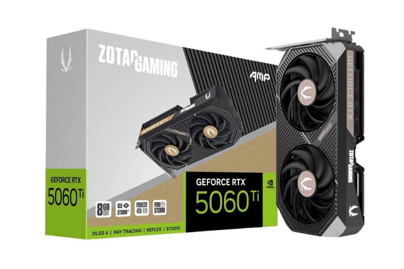 ZOTAC GAMING GeForce RTX 5060 Ti 8GB AMP GDDR7 Graphics Card | ZT - B50610F - 10M - 8886307700537 - Vektra Computers LLC