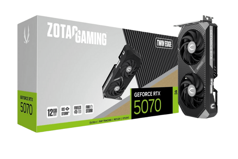 ZOTAC GAMING GeForce RTX 5070 Twin Edge 12GB Graphic Card | ZT - B50700E - 10P - 8886307700650 - Vektra Computers LLC