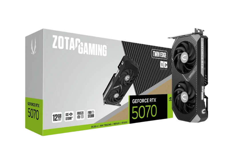 ZOTAC GAMING GeForce RTX 5070 Twin Edge OC 12GB Graphic Card | ZT - B50700H - 10P - 8886307700667 - Vektra Computers LLC