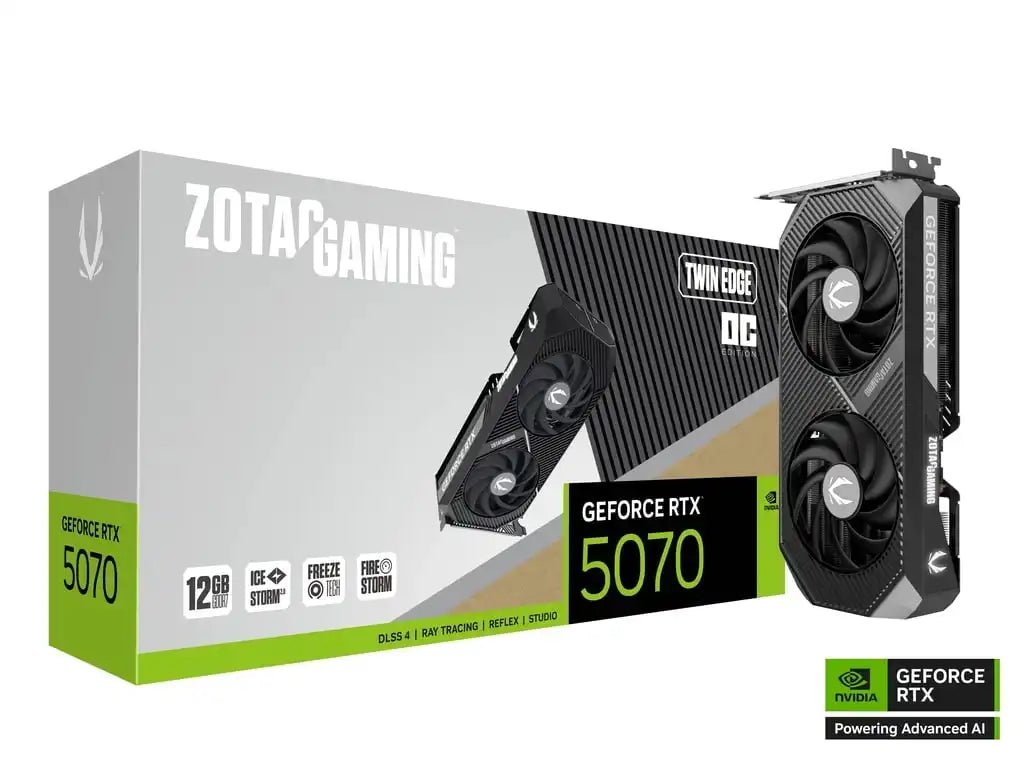 ZOTAC GAMING GeForce RTX 5070 Twin Edge OC 12GB Graphic Card | ZT - B50700H - 10P - Vektra Computers LLC