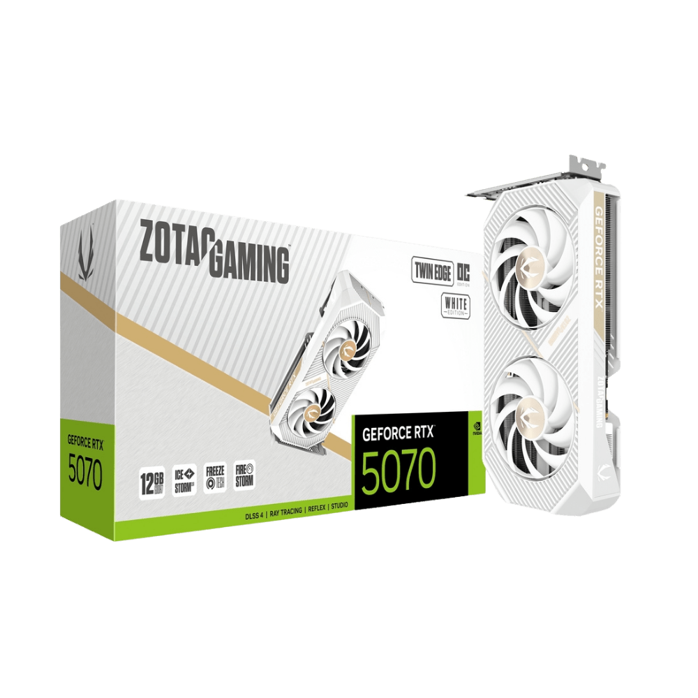 ZOTAC GAMING GeForce RTX 5070 Twin Edge OC White Edition | ZT - B50700Q - 10P - 8886307702388 - Vektra Computers LLC