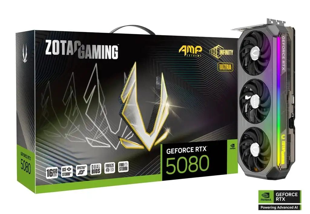 ZOTAC GAMING GeForce RTX 5080 AMP EXTREME INFINITY ULTRA 16GB GDDR7 Graphics Card | ZT - B50800BU - 10P - 8886307700476 - Vektra Computers LLC