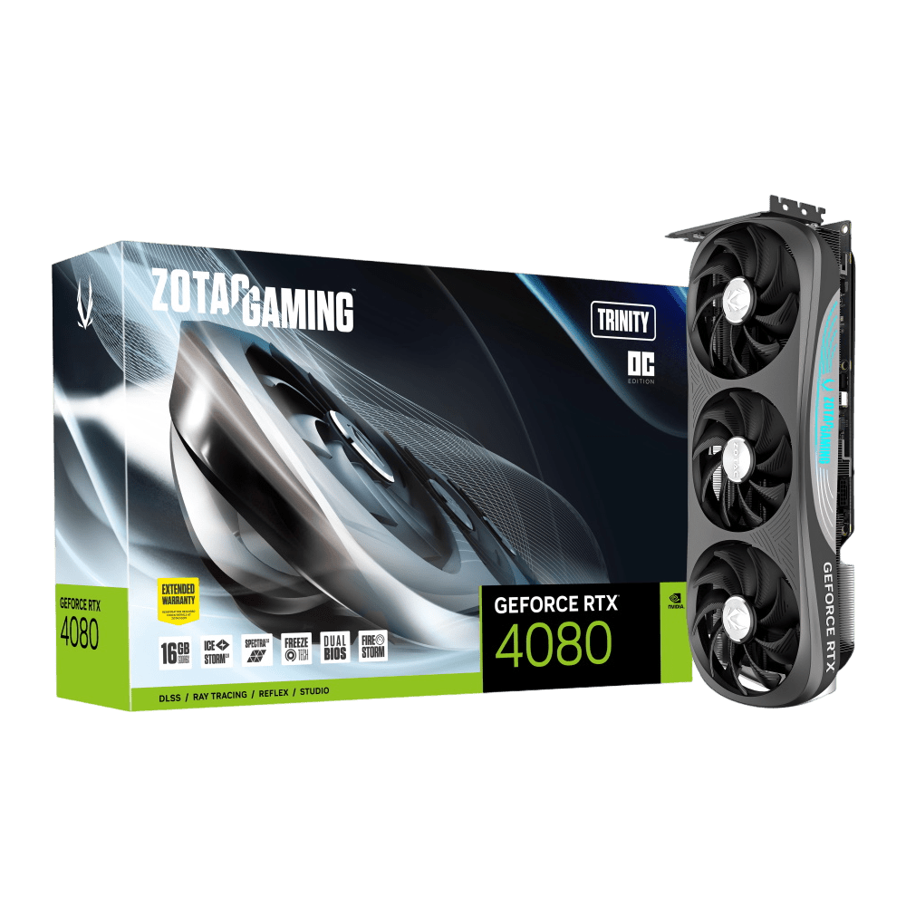 Zotac GeForce RTX 4080 Trinity OC 16GB Graphics Card | ZT - D40810J - 10P | - Vektra Computers LLC