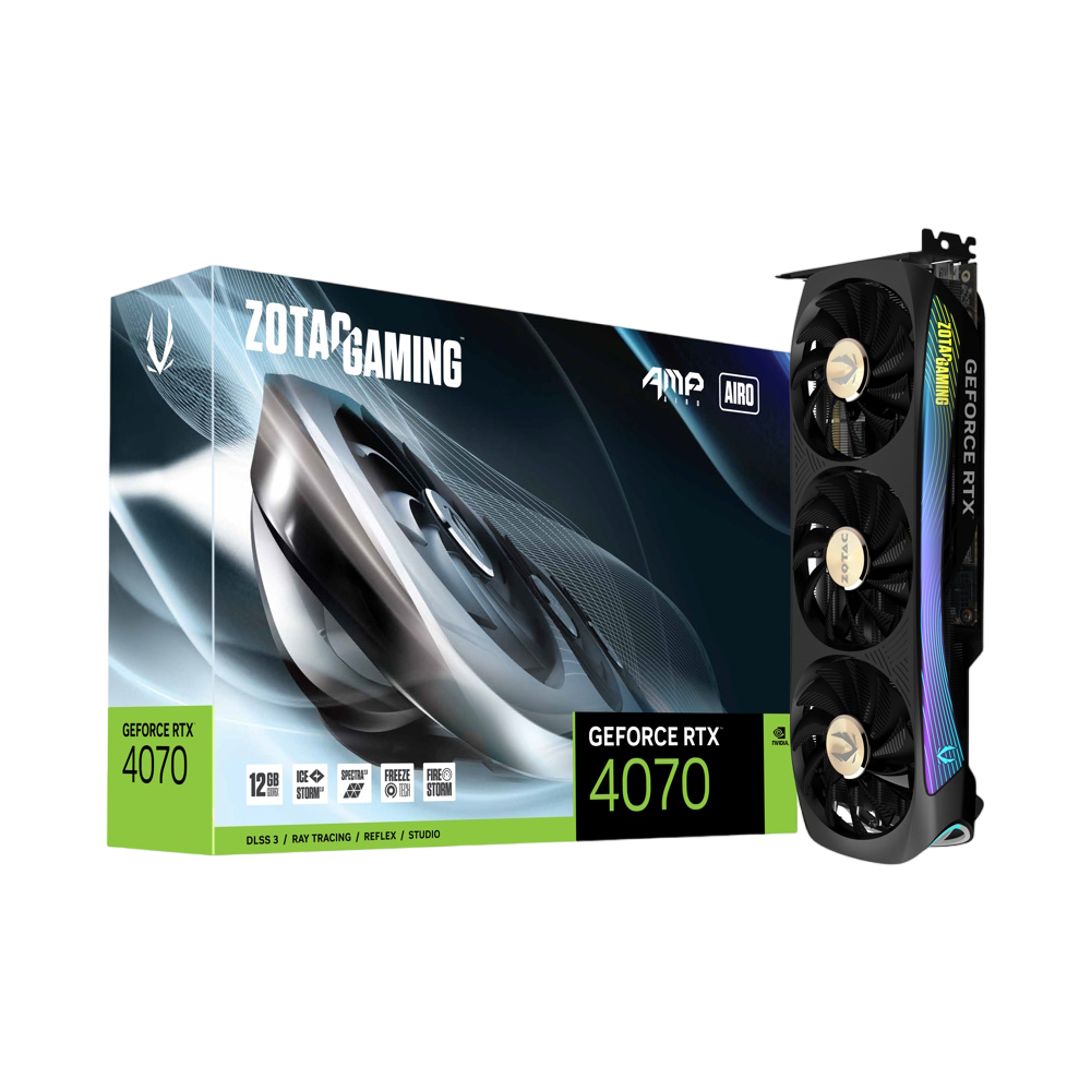 Zotac GeForce RTX 4070 AMP Airo 12GB GDDR6X Graphics Card | ZT-D40700F-10P |