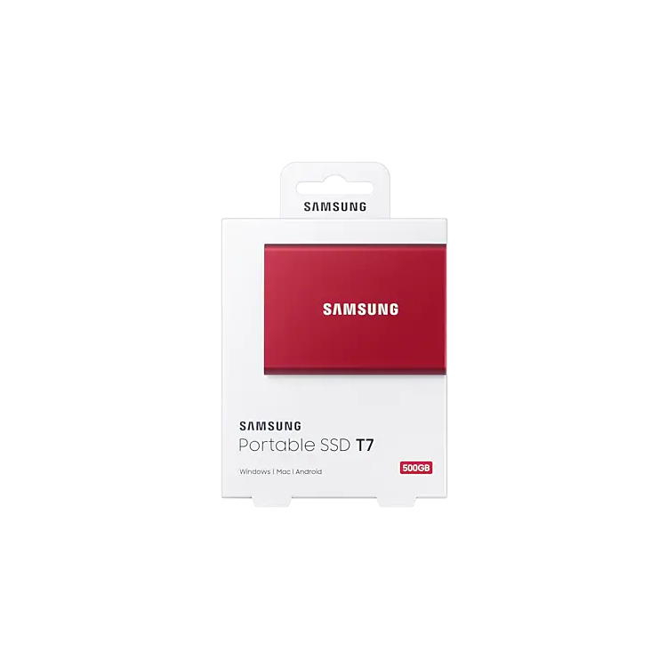 Samsung T7 500GB Portable SSD (Metallic Red)