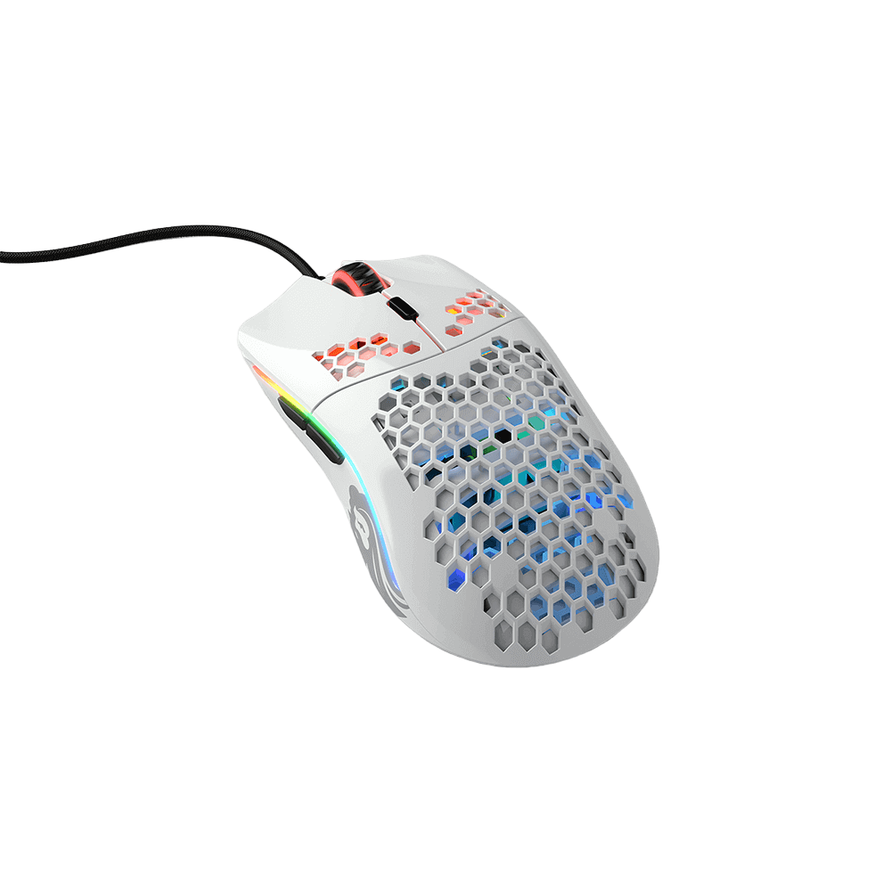 Glorious Model O Minus Glossy White RGB Gaming Mouse