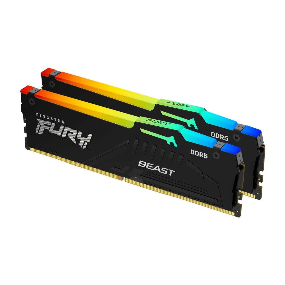 Kingston Fury Beast RGB 16GB (8GBx2) DDR5 5200MHz Desktop Memory