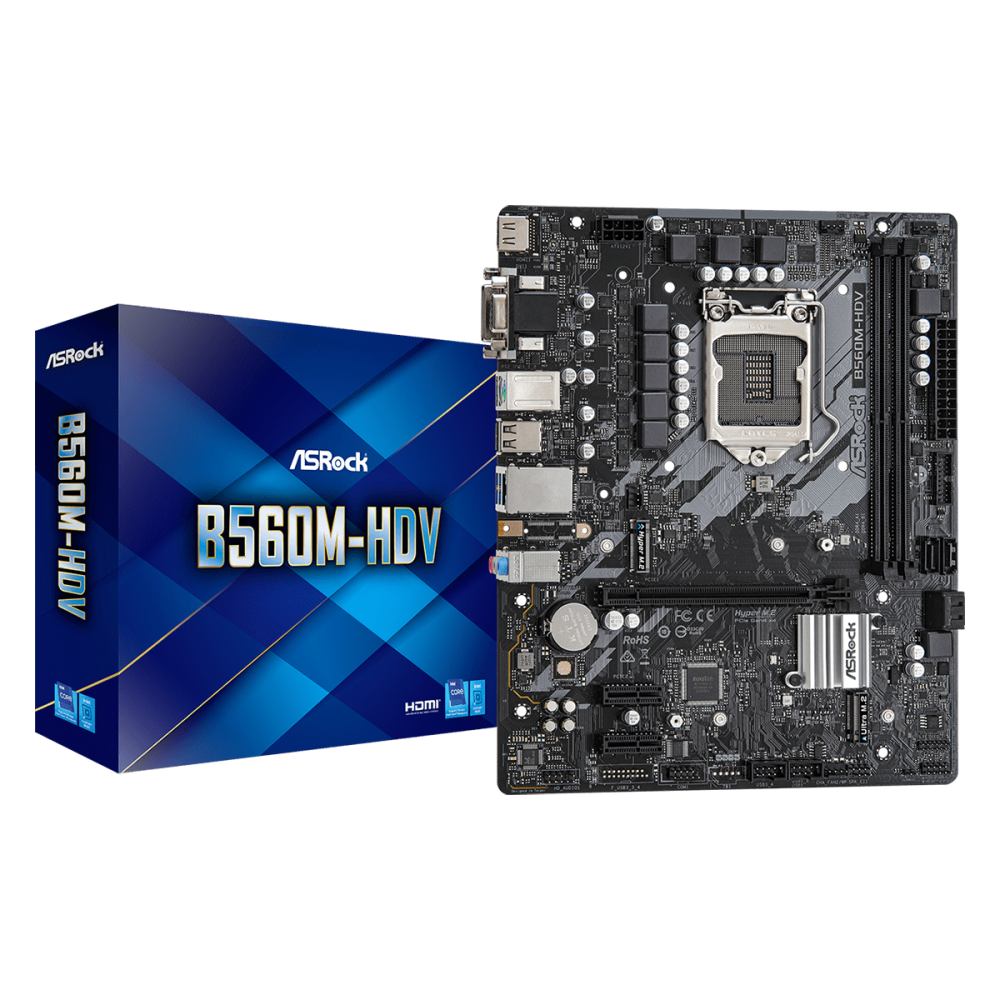 ASRock B560M-HDV Intel Motherboard | 90-MXBF50-A0UAYZ |